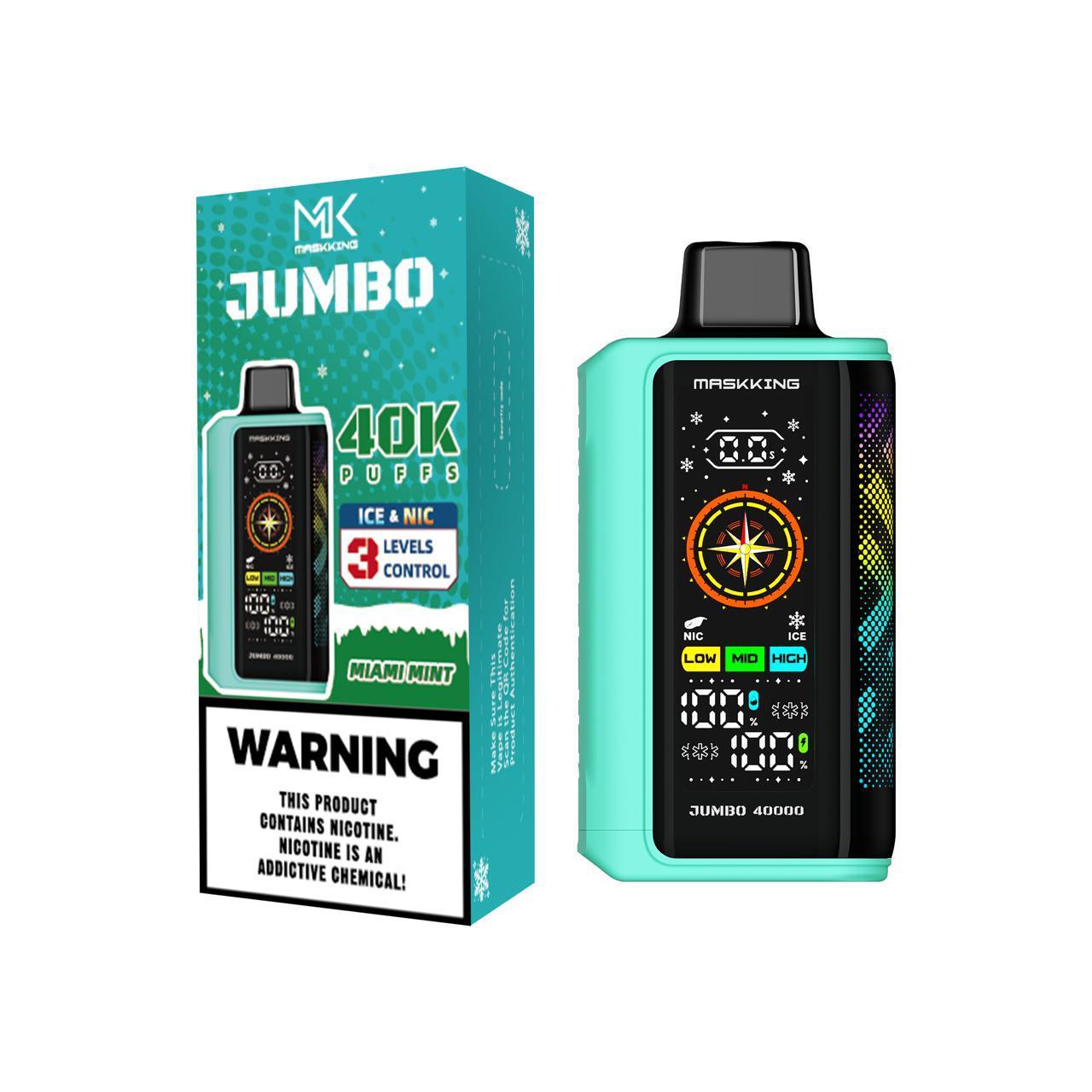 Maskking_vape_descartable_menta_fresca_refrescante_desechable_vaper_gran_capacidad_MiamiMint_Jumbo_40000puffs_nicotina