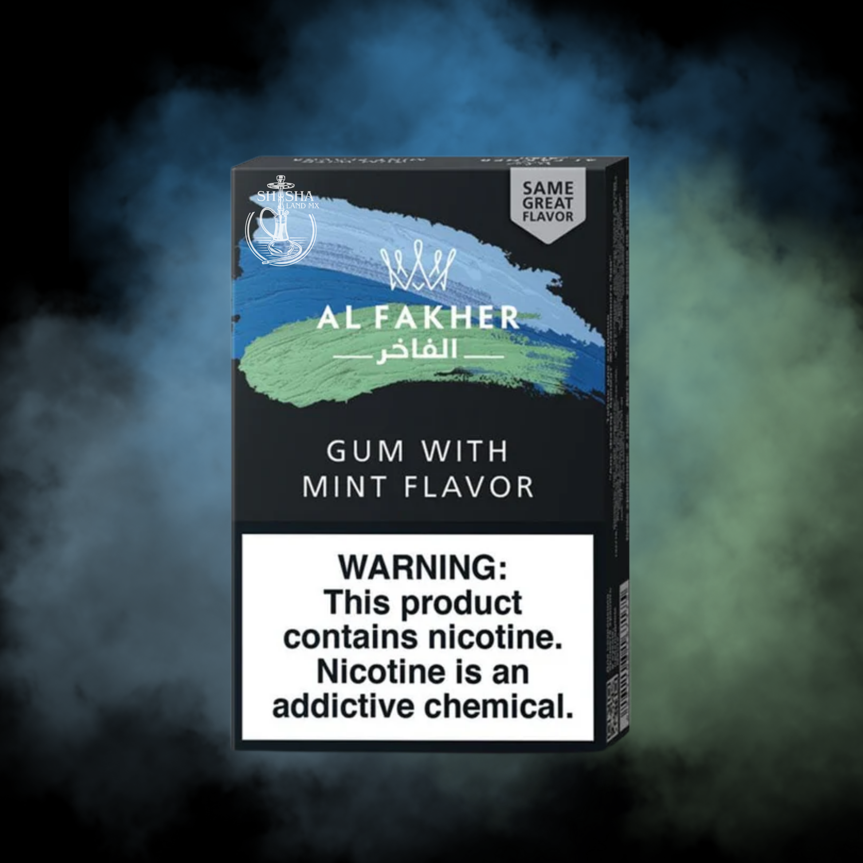 Tabaco para shisha Al-Fakher chicle menta / gum mint original 50g – sabor dulce y refrescante – Shisha Land Mx
