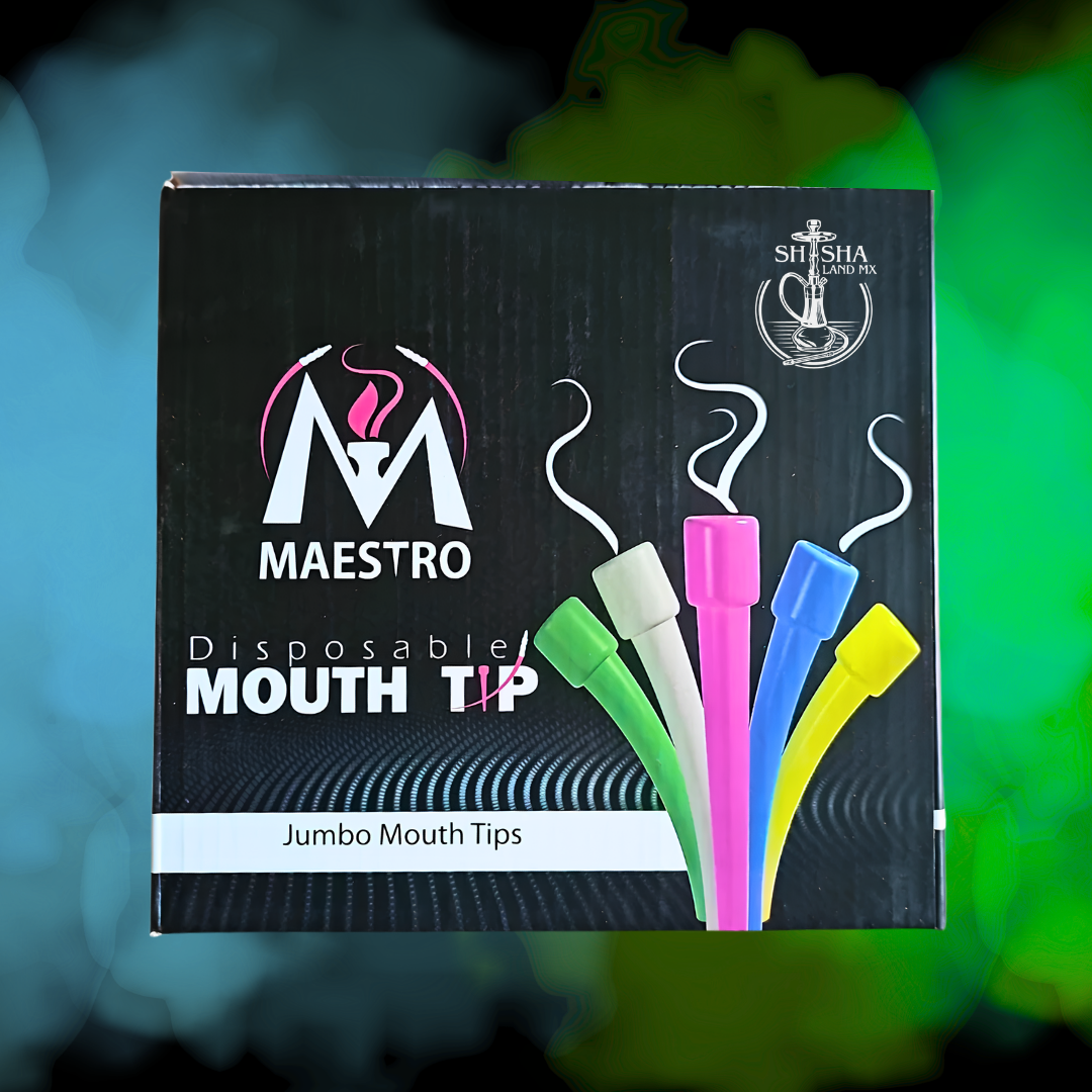 Caja de 200 piezas de boquillas largas Maestro en empaque individual para shisha, cachimba, hookah y narguile