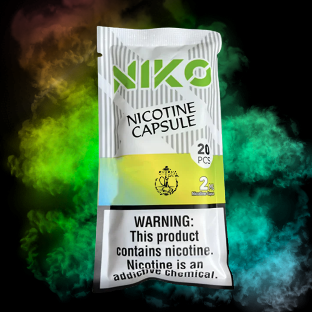 Empaque de cápsulas saborizadas con nicotina 2 mg sabor Peach Pineapple Mint mentolado
