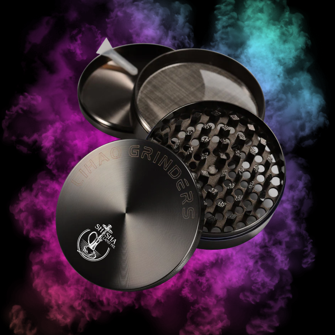 Grinder manual para hierbas y tabaco con dientes afilados y filtro