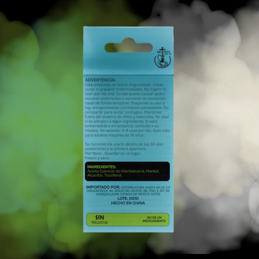 Inhalador nasal SPOWAA aroma Cool Mint de aromaterapia portátil sostenido en la mano 