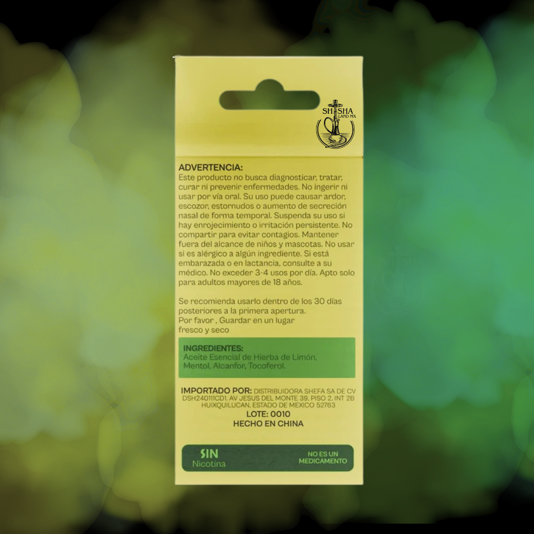 Inhalador nasal SPOWAA aroma Hierba de Limón de aromaterapia portátil sostenido en la mano 