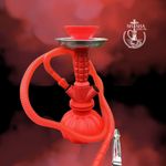 Kit de shisha mini de plástico portátil ideal para viajes y transporte ligero roja