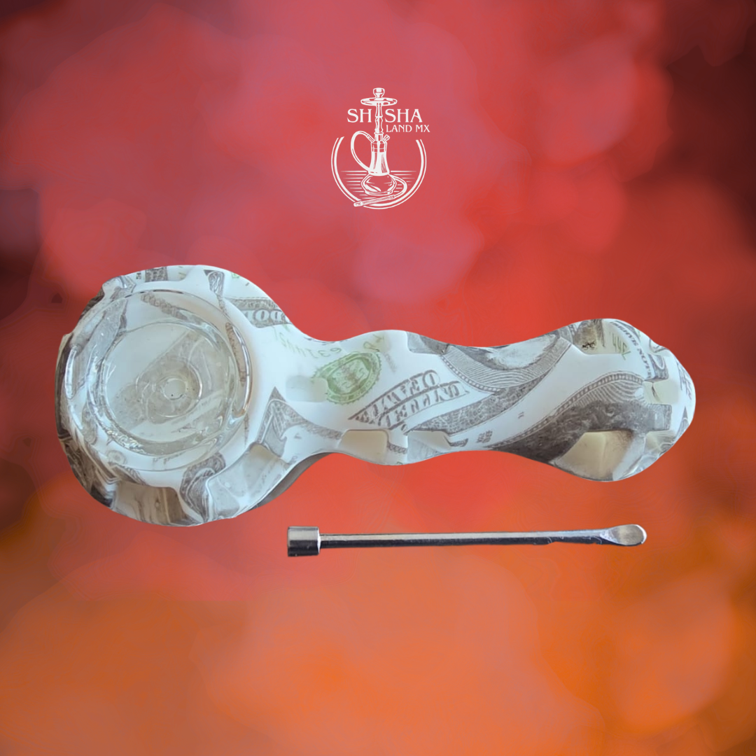 Pipa de silicona y vidrio en forma de panal , pipa de mano para fumar