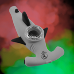 Pipa de silicona y vidrio en forma de tiburón, pipa de mano para fumar