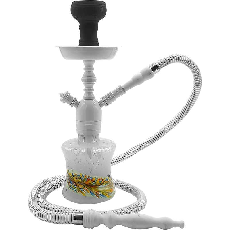 Shisha Sari marca Pharaohs de acero inoxidable y base de vidrio premium  abstract
