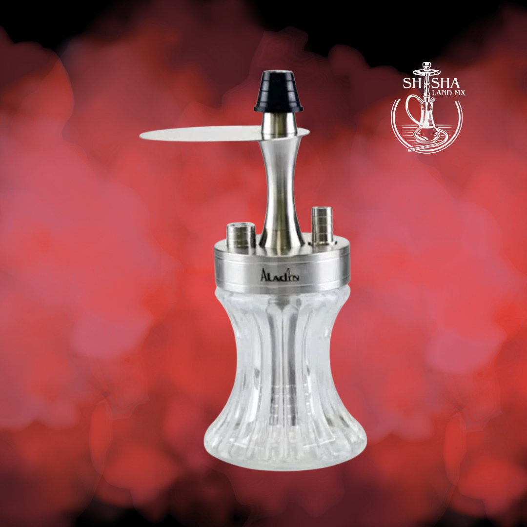 Shisha Aladin 2GO de acero inoxidable, cachimba portátil, hookah y narguile