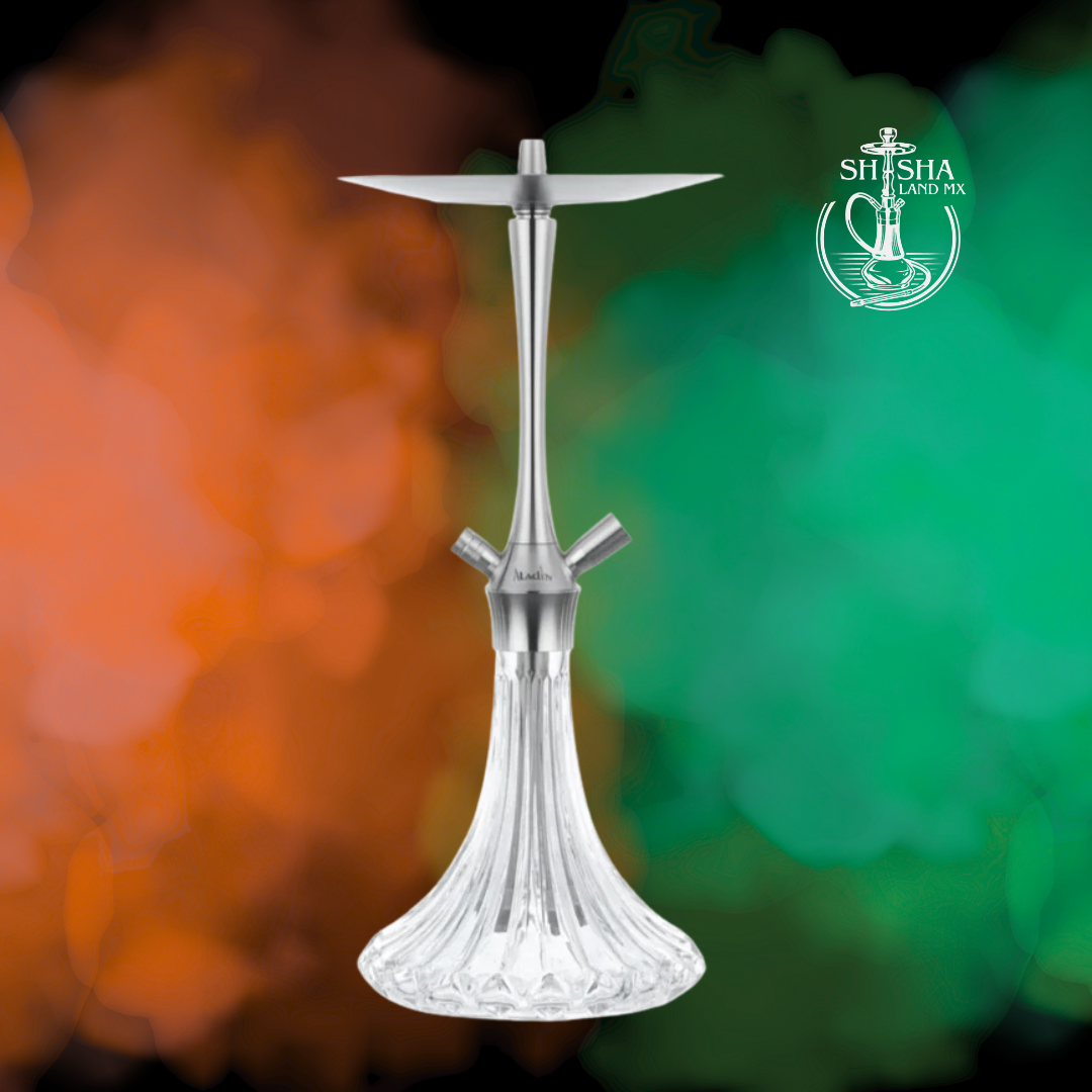 Shisha Aladin A46 de aluminio anodizado, cachimba, hookah y narguile