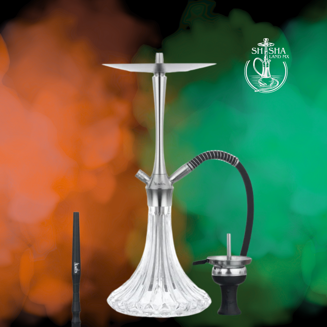 Shisha Aladin A46 de aluminio anodizado, cachimba, hookah y narguile