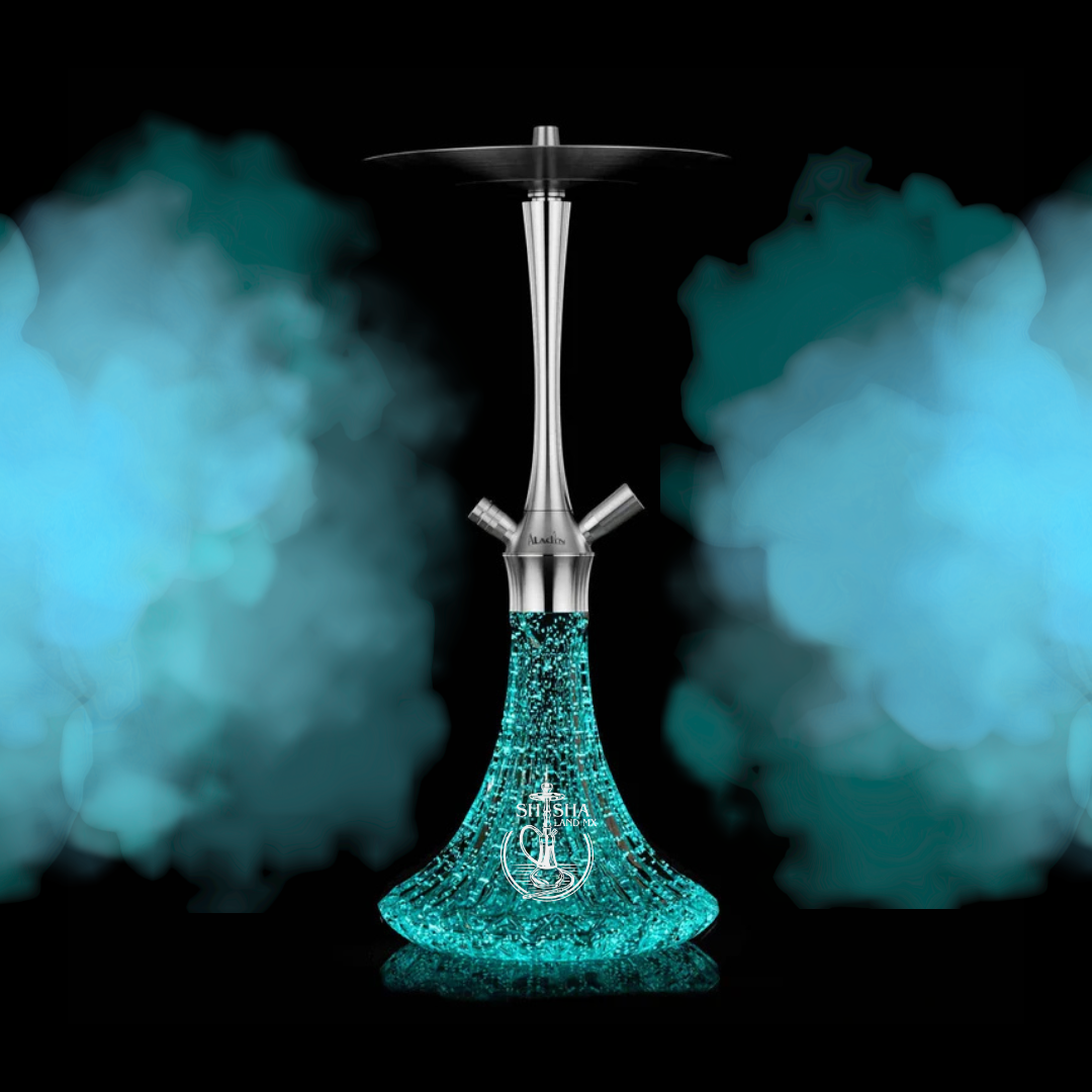 Shisha Aladin A46 Glow in the Dark que brilla en la oscuridad, cachimba, hookah y narguile