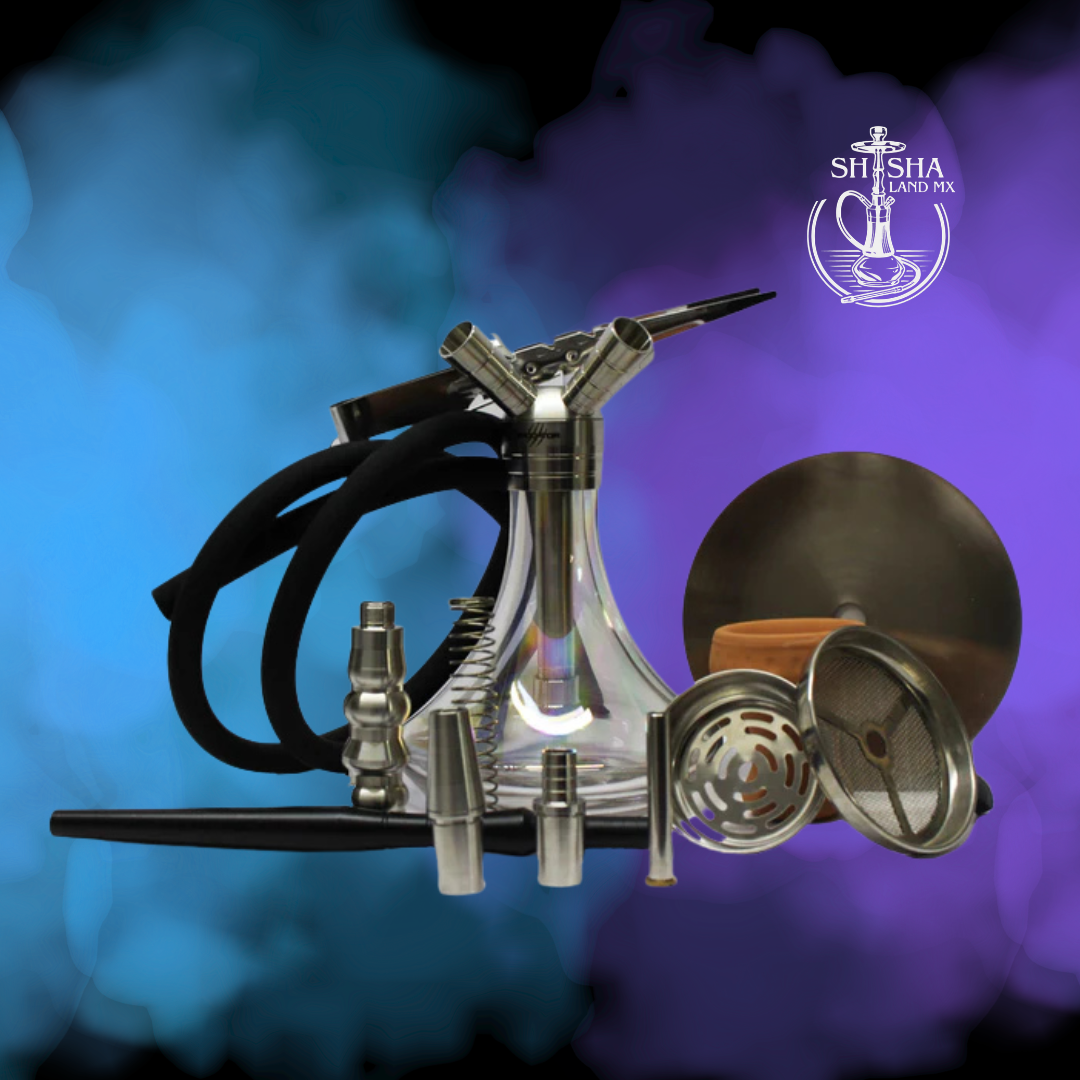 Shisha Aladin Brodator 320 Mini de acero inoxidable, cachimba, hookah y narguile