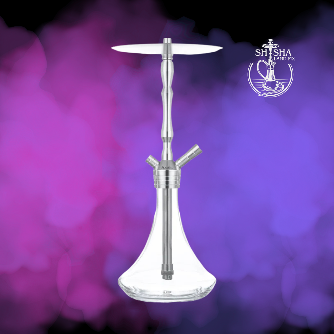 Shisha Aladin MVP 460 de acero inoxidable V2A, cachimba, hookah y narguile-transparente