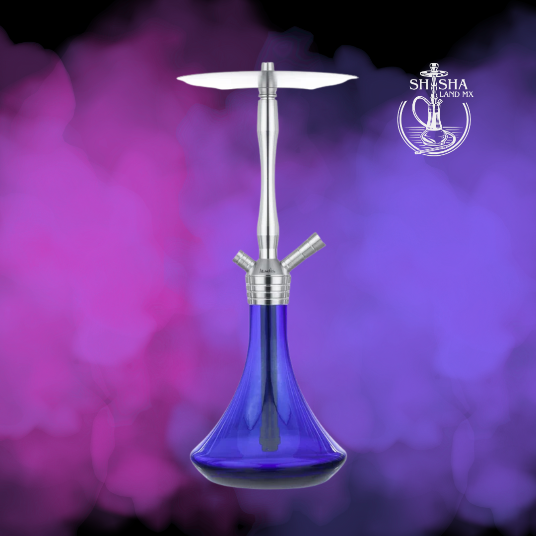 Shisha Aladin MVP 460 de acero inoxidable V2A, cachimba, hookah y narguile-azul