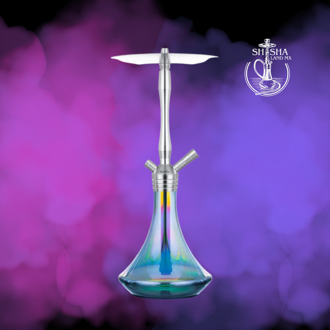 Shisha Aladin MVP 460 de acero inoxidable V2A, cachimba, hookah y narguile-rainbow