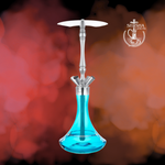 Shisha Aladin MVP 550 de acero inoxidable color rojo, cachimba, hookah y narguile-azul-cielo