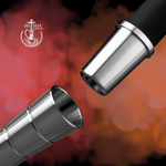 Shisha Aladin MVP 550 de acero inoxidable color rojo, cachimba, hookah y narguile-manguera