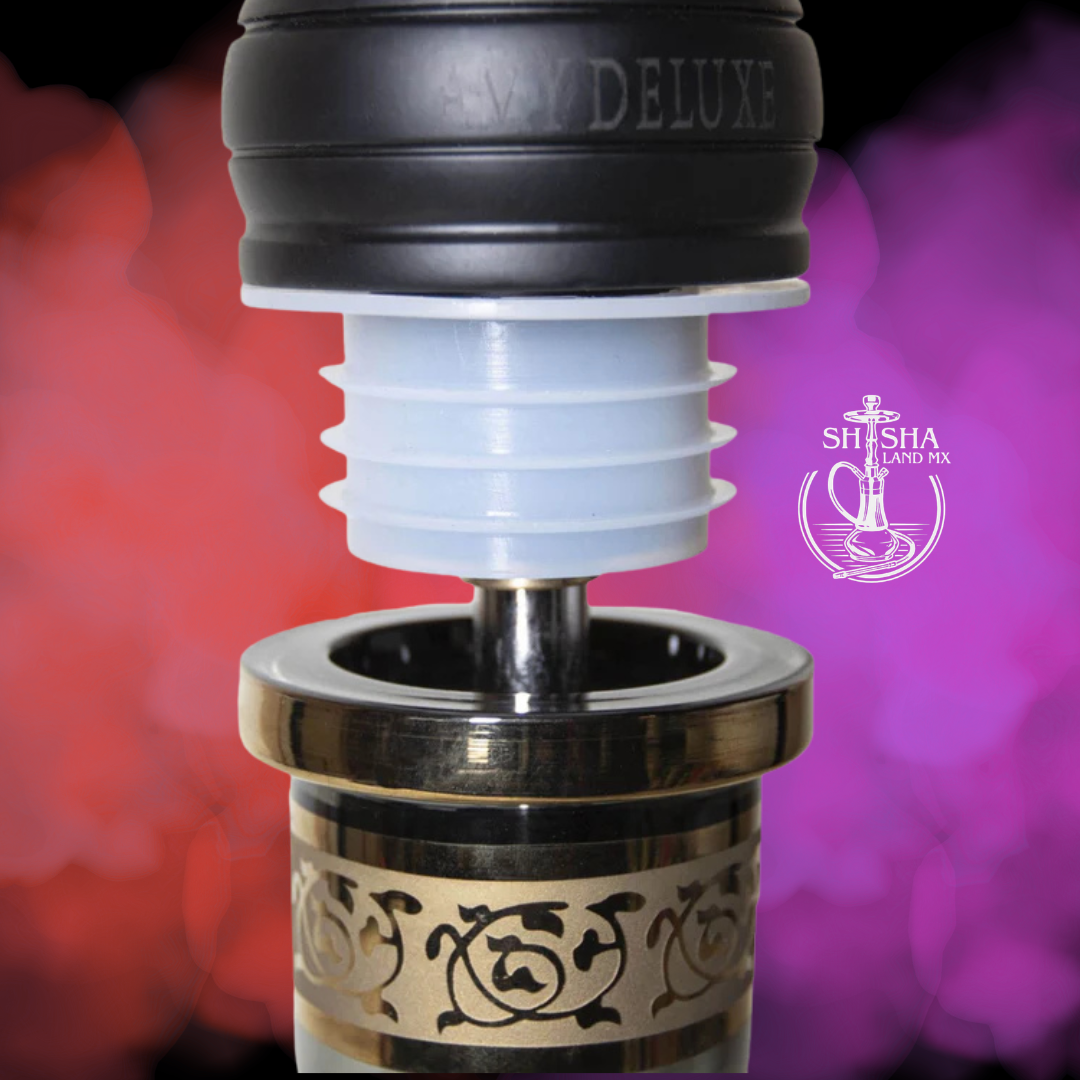 Shisha AMY Tradi serie Oriental de acero laton y cristal decorado de 79 cm