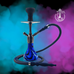 Shisha Kaya marca Pharaohs de acero inoxidable y base de vidrio premium storm