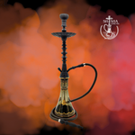 Shisha Oasis marca Pharaohs de acero inoxidable y base de vidrio de 78 cm
