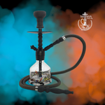 Shisha Odessa marca Pharaohs de acero inoxidable y base de vidrio premium black