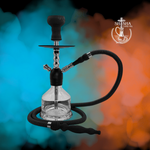 Shisha Odessa marca Pharaohs de acero inoxidable y base de vidrio premium chrome