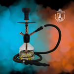 Shisha Odessa marca Pharaohs de acero inoxidable y base de vidrio premium rose gold