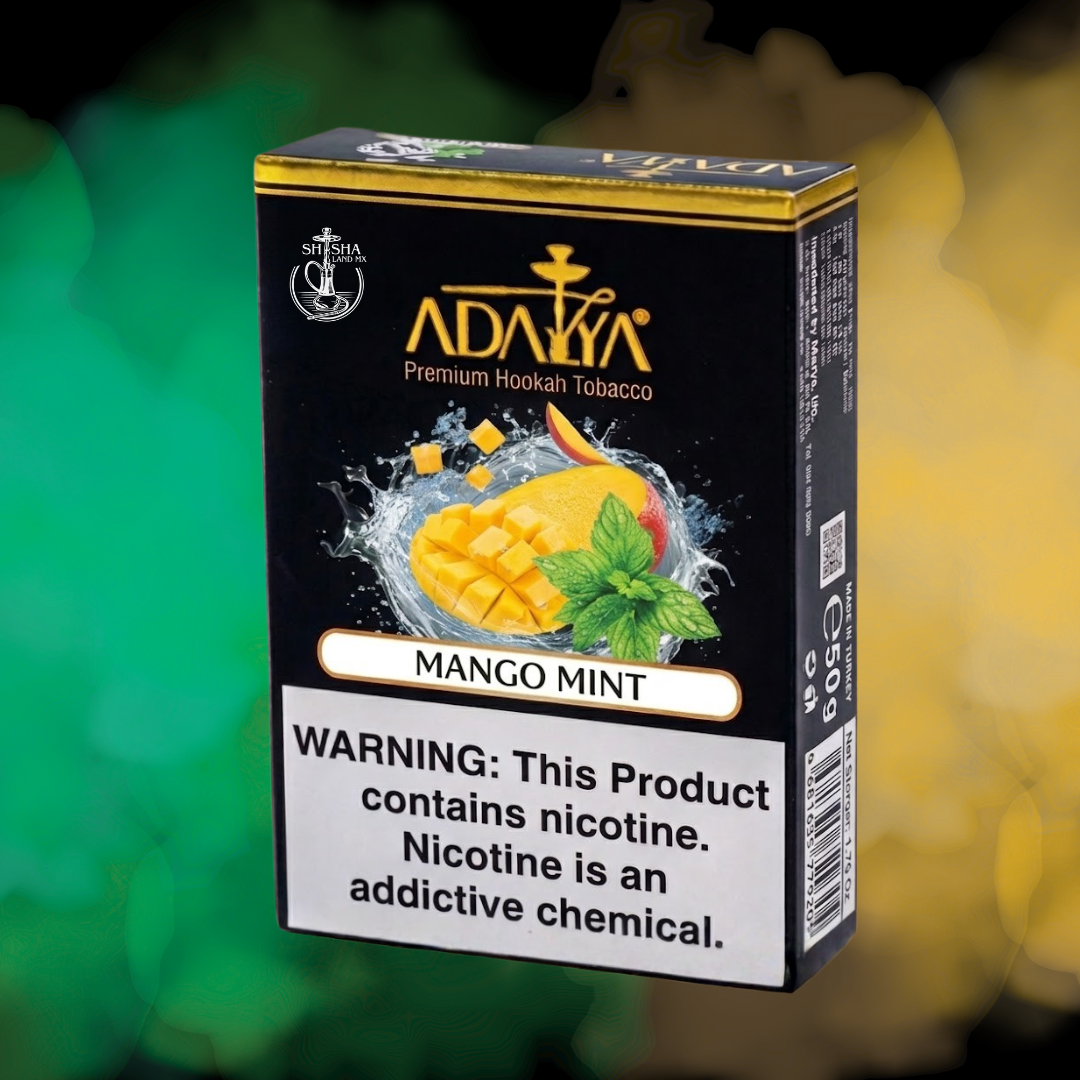 Tabaco Adalya sabor Mango Menta presentacion de 50g para shisha y hookah