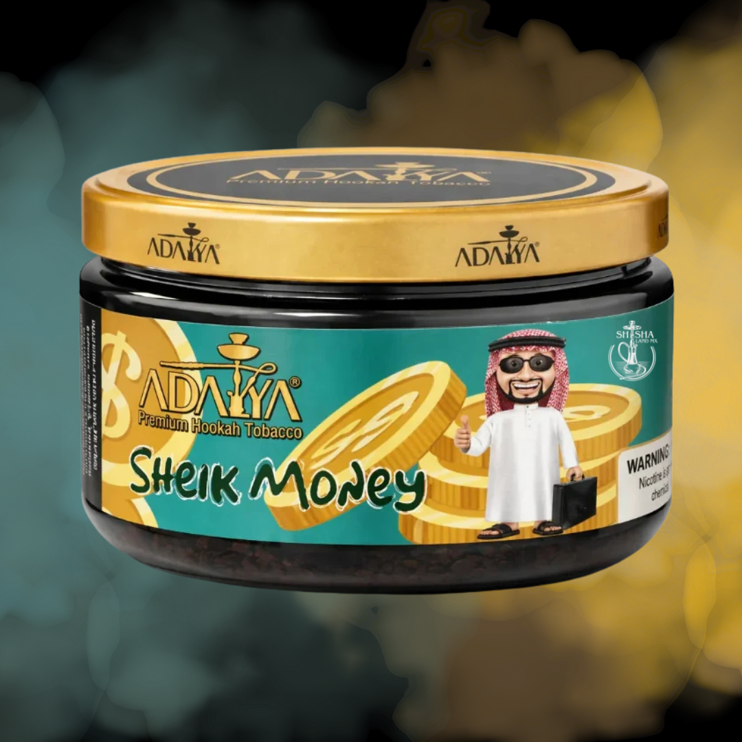 Tabaco Adalya sabor Sheikh Money piña plátano y menta presentacion de 250g para shisha