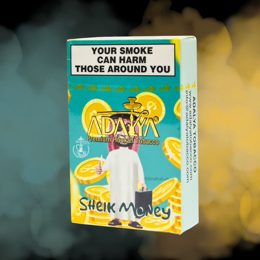 Tabaco Adalya sabor Sheikh Money piña plátano y menta presentacion de 50g para shisha