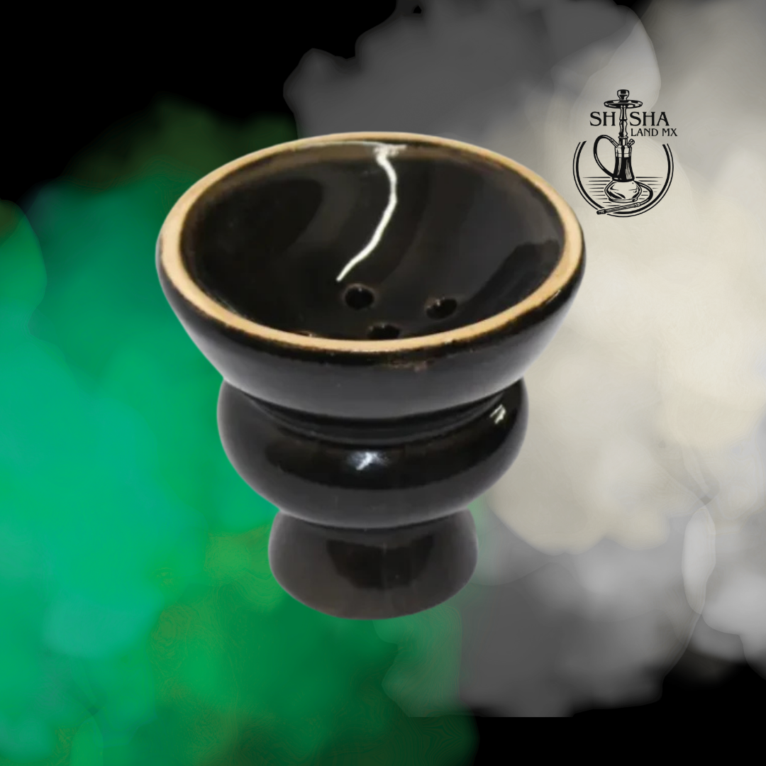 Tabaquera y cazoleta de cerámica marca CH para shisha, cachimba, hookah y narguile