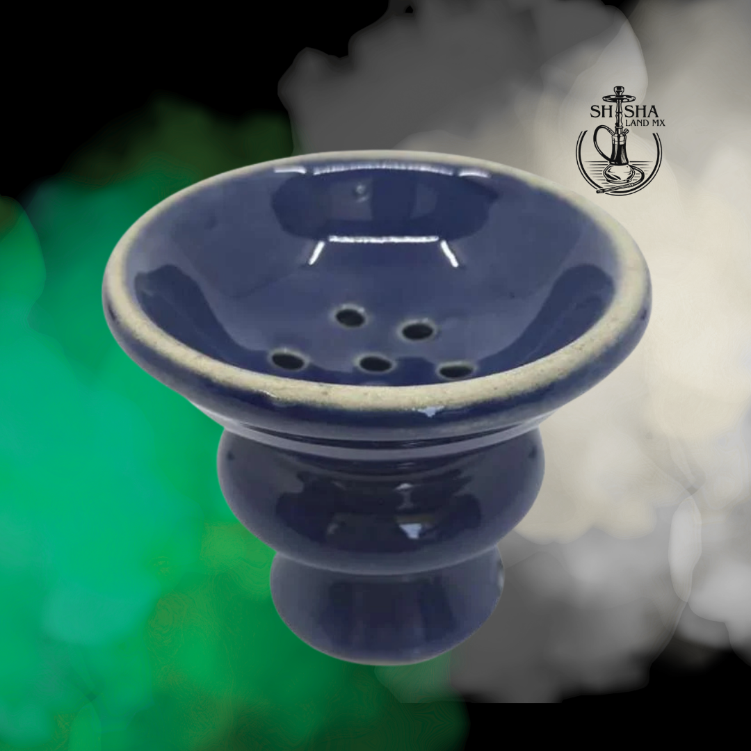 Tabaquera y cazoleta de cerámica marca G para shisha, cachimba, hookah y narguile