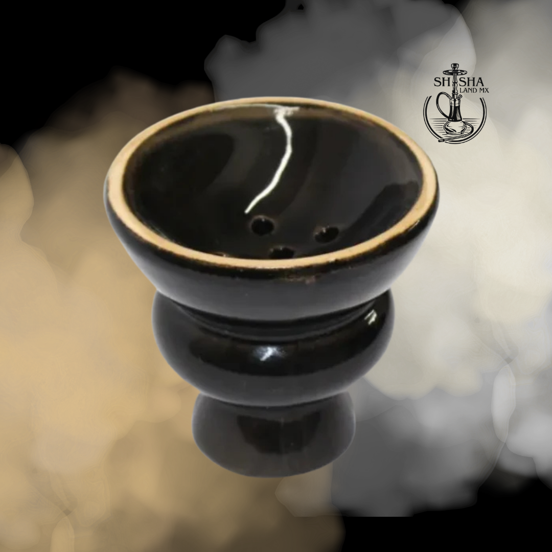 Tabaquera y cazoleta de cerámica marca G para shisha, cachimba, hookah y narguile