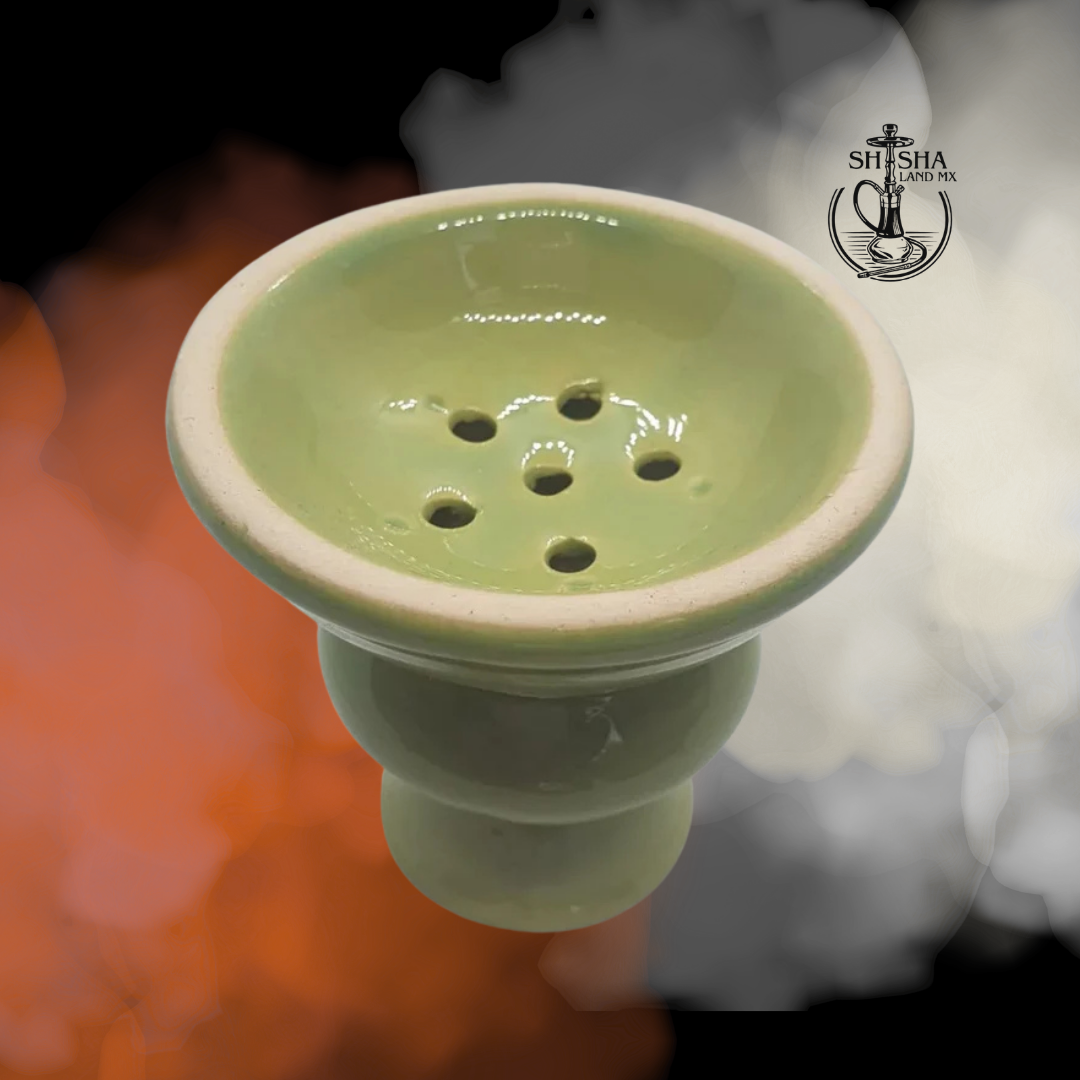 Tabaquera y cazoleta de cerámica marca G para shisha, cachimba, hookah y narguile