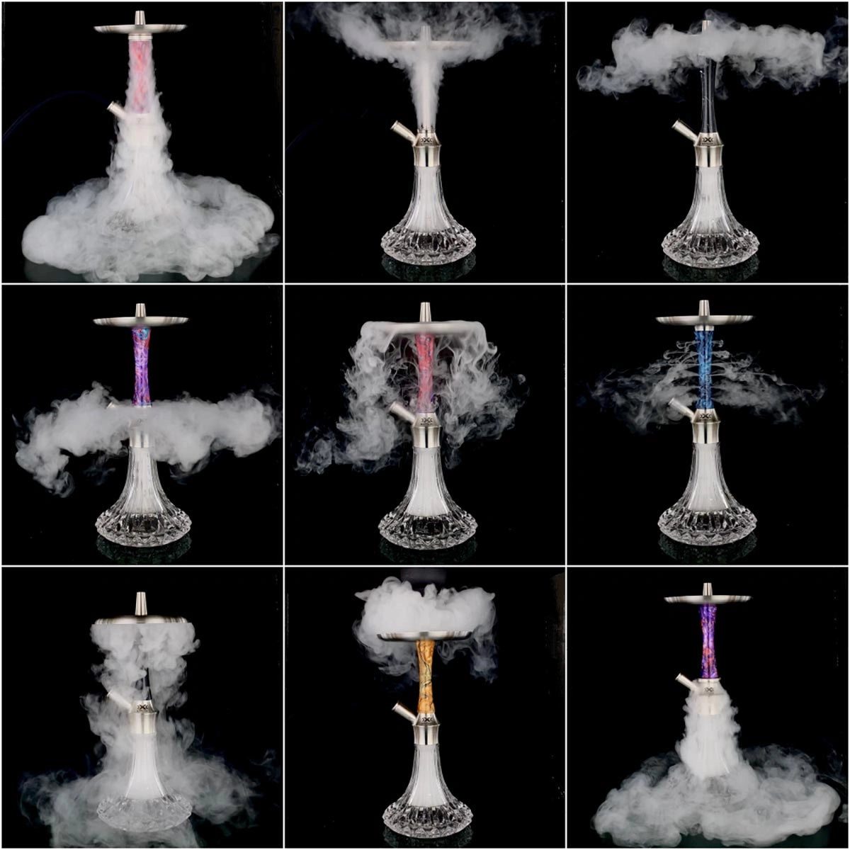 Shisha Aladin Epox 360 de resina y acero inoxidable, cachimba, hookah y narguile

